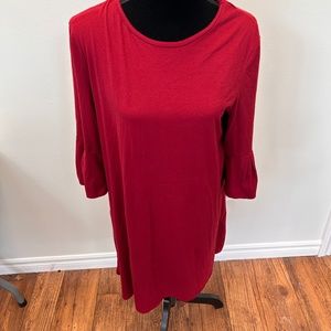 Like & chili large red flare sleeve mini dress